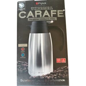 Pykal 68 oz Hot or Cold Thermal Stainless Steel Carafe NEW
